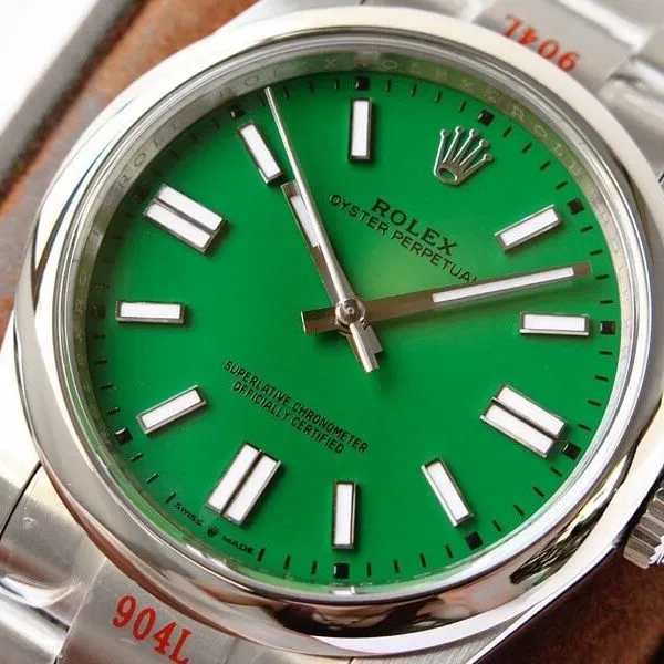 GS factory Rolextop-tier watch Oyster Perpetual Pokémon 41mm green dial front view