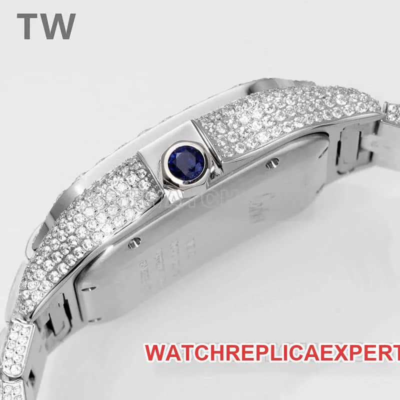 TW factory Cartier Santos top-tier Gypsophila steel bracelet model front live photo