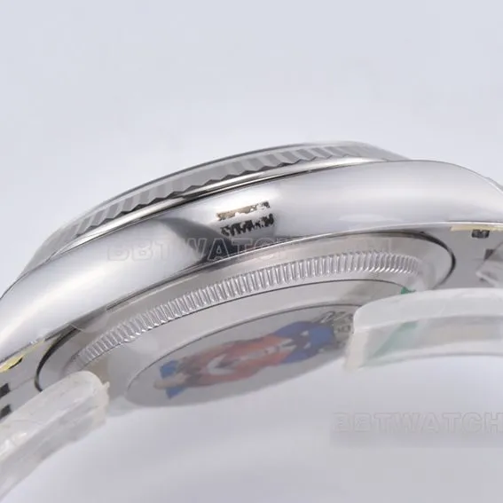 C factory Rolex log 1:1super clone36mmsilver dial five grid link m126234-0013side live photo