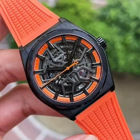 top-tiersuper cloneLF Zenith black dialDEFY series new upgraded version of men's watch front view