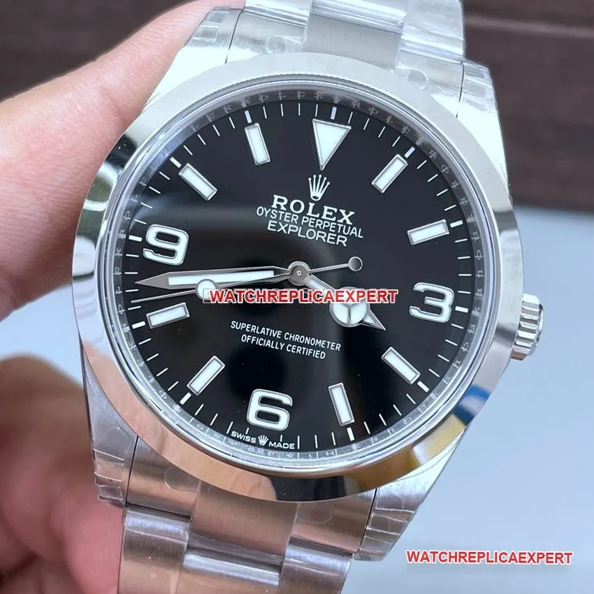VS FactoryRolex explorer top-tier 1:1high-quality replica2024 new black dial224270front live photo