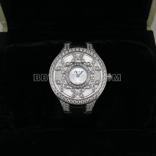 1:1replica watch Graf VCA factory sapphire crystaldiamond33mmquartz movementfront live photo