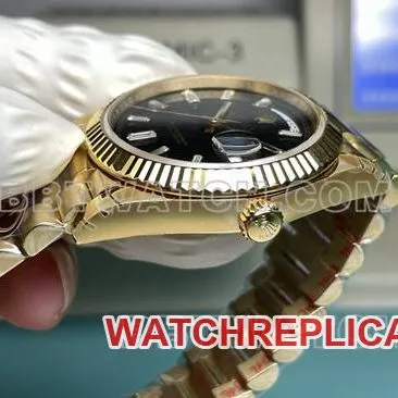collectible watch CBD factory RolexDay-Date3255 mechanical black dial40mmfront live photo