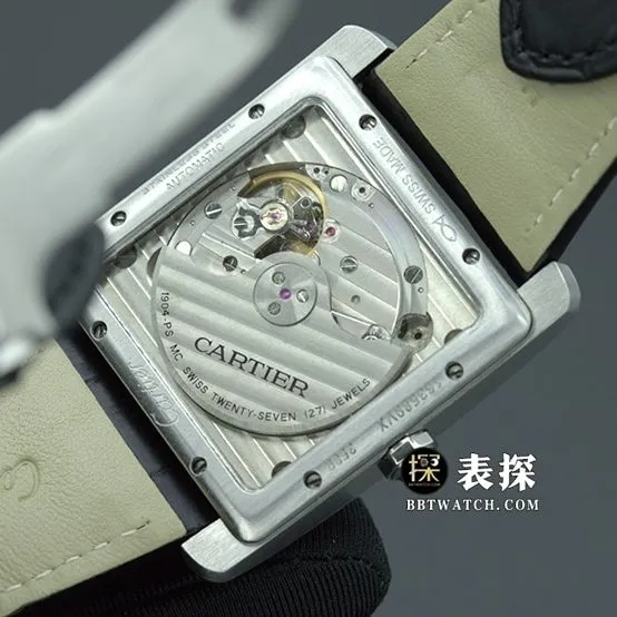 F5 factory Cartier tank watch men's Andy Lau same leather strap model pictures and prices braceletlive photos