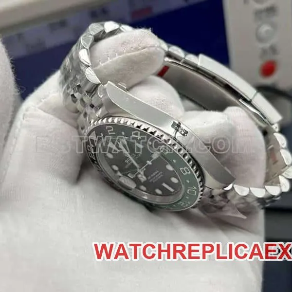 VSRolexGMT-Master type top-tier 1:1high-quality left-handed Sprite circle 126720front live photo