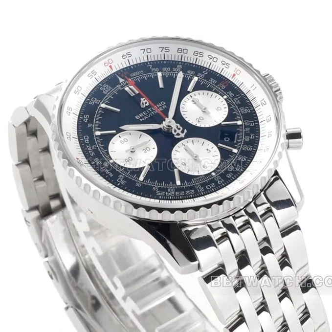 BLS factory Breitling aviation chronographsuper black panda disk AB0121211B1A1front live photo