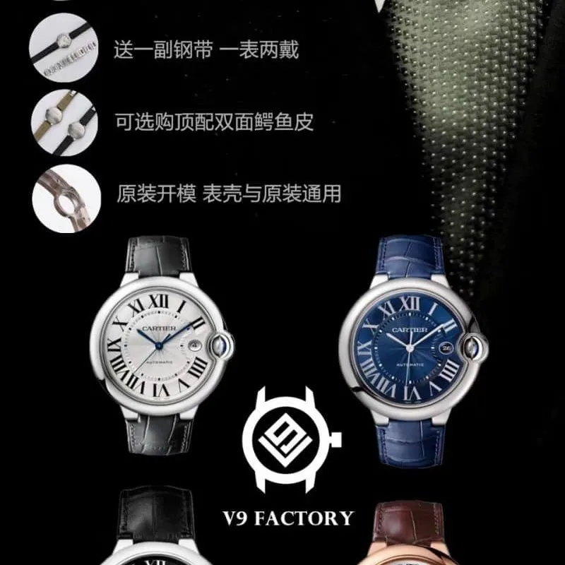 V9Cartier blue balloon large W69016Z4replica watch genuine and fake comparison evaluation case picture