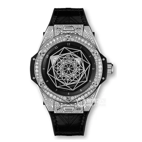 HB BIG BANGHublot1:1replica watch black dial diamond rubber model