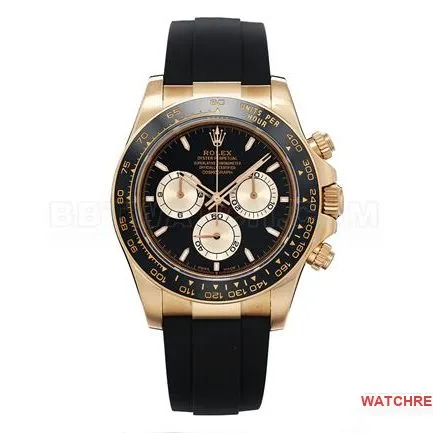 ZF Factory Rolex Daytona Watch, Black Dial, Rose Gold Case, 4131 Mechanical Movement, Front Real Photos