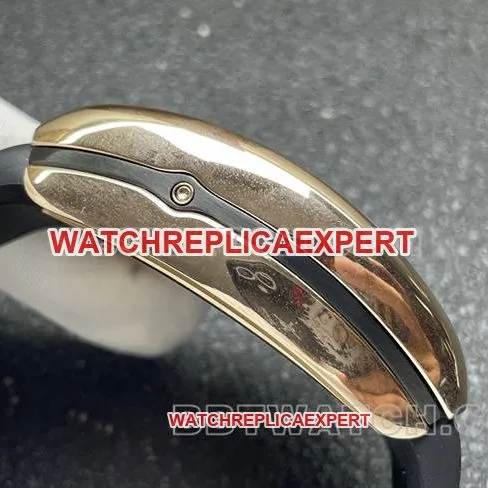 watch Frank Muller ABF factory V45black dial gold case leather braceletfront live photo
