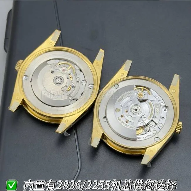 top-tier watch PPM factory RolexDay-Date mechanical black dialyellow goldbraceletlive photos
