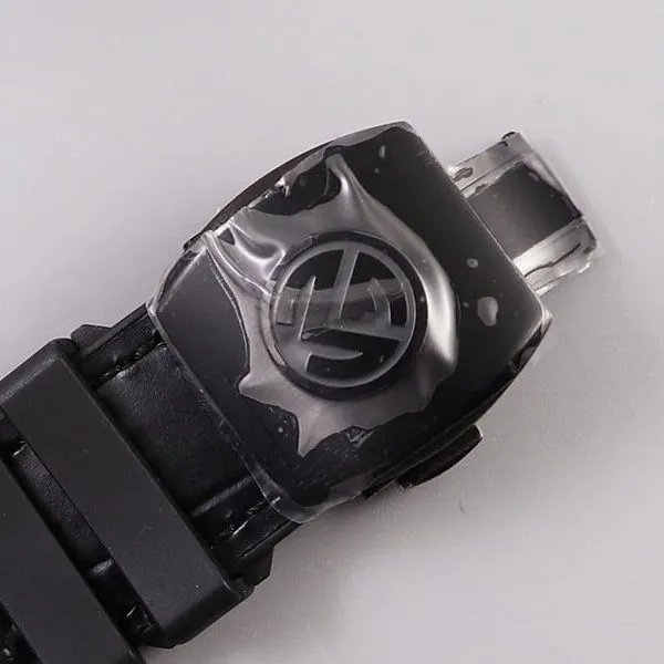 Frank Muller watch V45 series cool black barrel type men's leather strap automatic movement watch front view