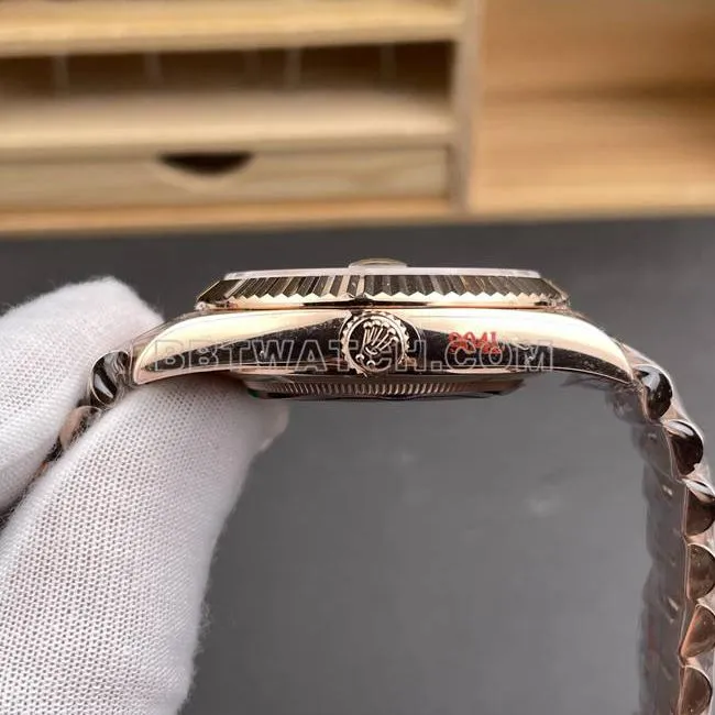 collectible watch QF factory RolexDay-Date coffee plate rose gold40mmfront live photo