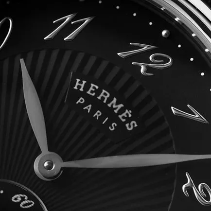top-tier Hermès women's black dial black belt classic watch series quartz watch front view