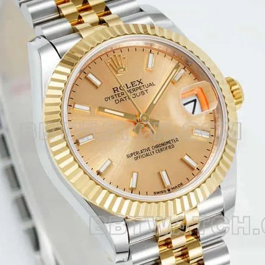 ARF FactoryRolex log top-tier gold plate 31mm gold five-lattice chain link 278273front live photo