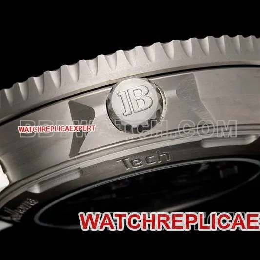 Blancpain collectible watch fifty fathoms black dial titanium mechanical white rubber model front live photo