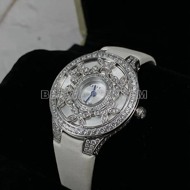 watch VCA factory Graf sapphire crystaldiamond33mmquartz movementfront live photo