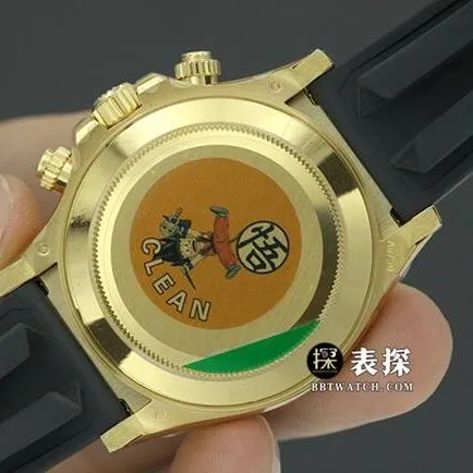 Factory C Rolex men's Cosmograph Daytona1:1super watch champagne panda dial rubber model M116518ln-0048 overall live photos