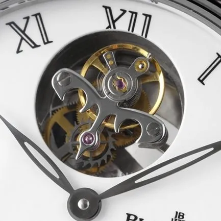 JBF FactoryBlancpaintop-tier replicahigh-quality watch men's white dial brown belt V3 version tourbillon classic full series mechanical leather strap watch front view