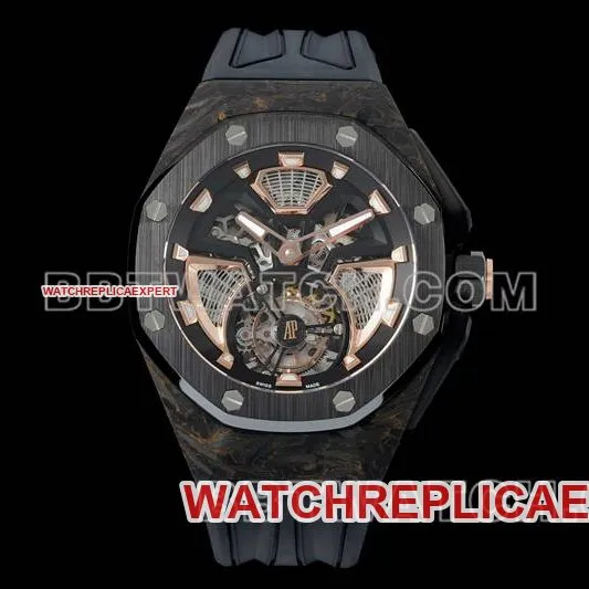 Audemars Piguettop-tier watch RM factory Royal Oak offshore floating tourbillon mechanical black rubber model front live photo