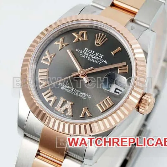 ARF FactoryRolex log 1:1super cloneblack dial31mm gold three-lattice chain link278271side live photo