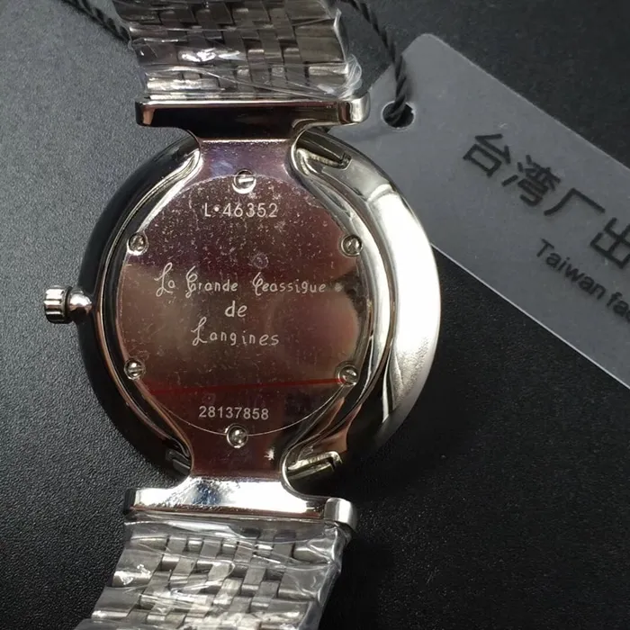top-tier watch Longines couple watch blue dialsteel bracelet Jialan series watch front view