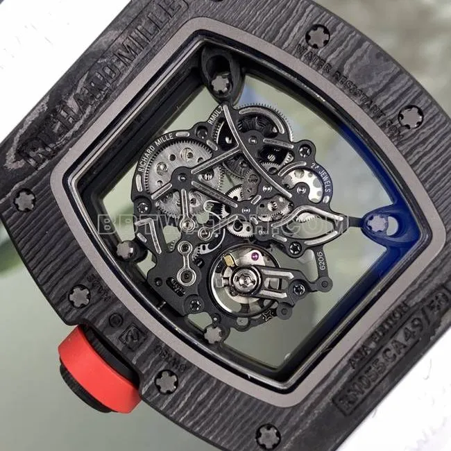 APS factory Richard Mille carbon fiber white rubber braceletletRM055front live photo