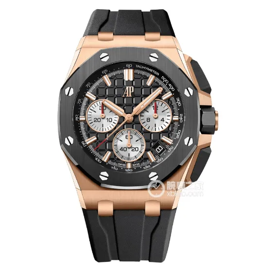 APF Offshore Audemars Piguet collectible watches Black Plate Rose Gold Rubber Model 26420RO.OO.A002CA.01