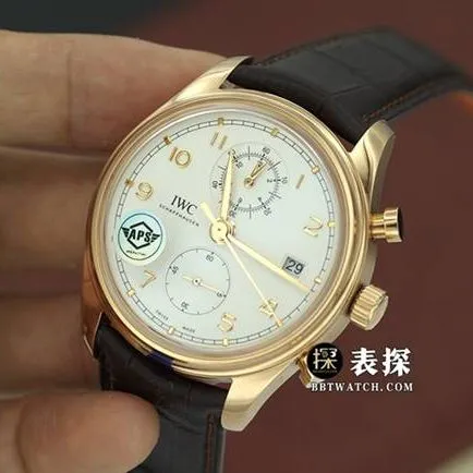 APS factory Portuguese Universal collectible watches silver white panda disk mechanical strap models IW390301