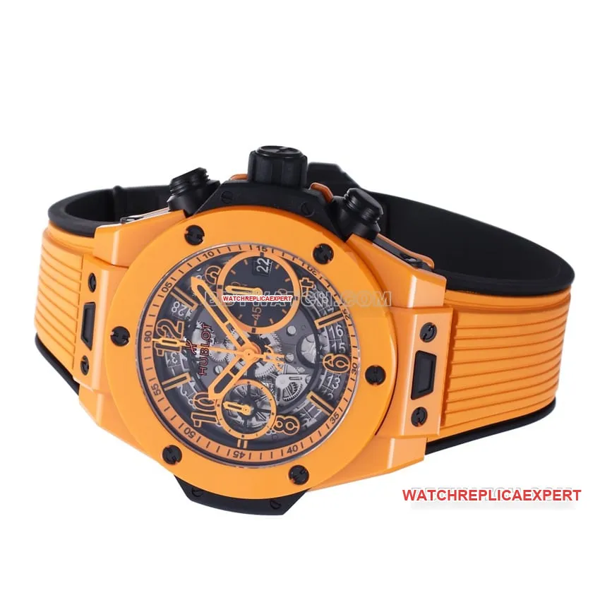 BBF factory Hublotsuper hollow plate orange rubber model 441.CU.5910.RXfront live photo