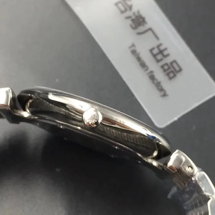 top-tier watch Longines boutique couple watch black dialsteel bracelet ultra-thin Jialan series watch front view