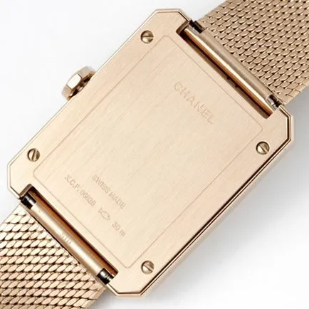 top-tier replicaChanel women's black dial gold steel braceletBOY FRIEND series quartz watch front view