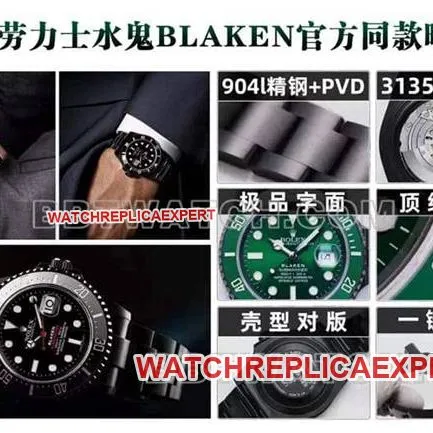 APS factory Rolextop-tier watch BLAKEN Starbucks Submariner3135movement116610 review appearance live photos
