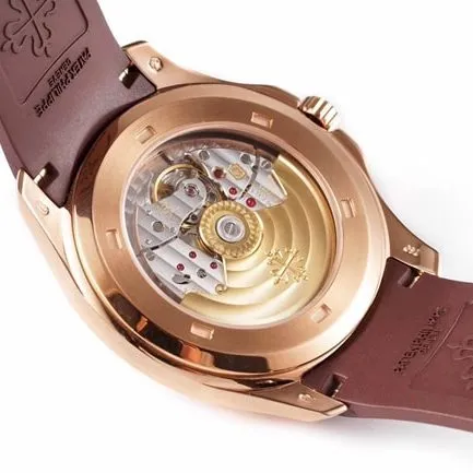 ZF FactoryPatek Philippetop-tier watch men's brown plate rubber strap mechanical underwater explorer series V3 version watch front view
