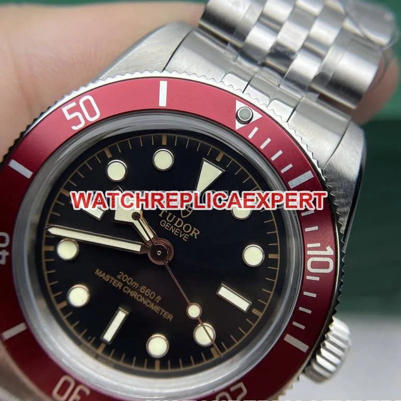 Tudor watch DIF factory Biwan 41mm small red shield mechanical steel bracelet model side live photo