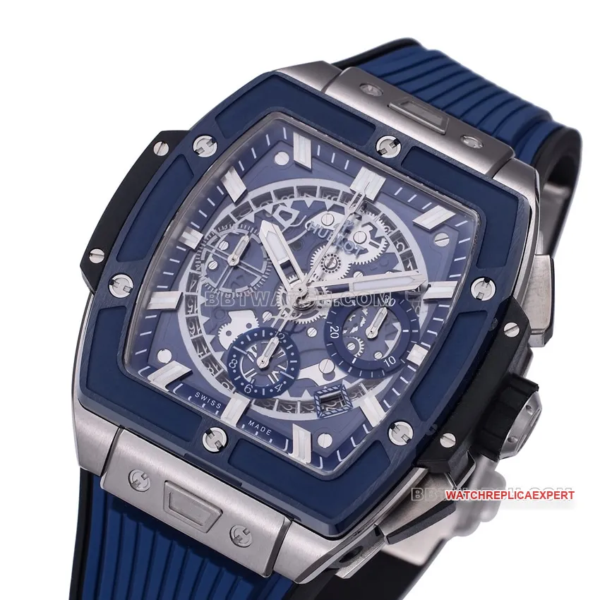 BBF factory Hublot1:1top-tier blue hollow plate 642.NL.7170.RXfront live photo