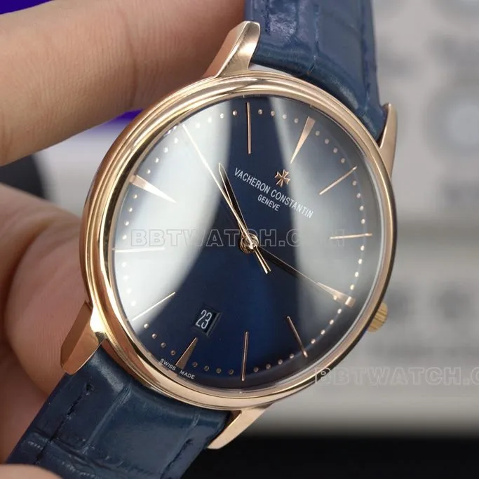 MKS Vacheron Constantin Heritage Top collectible watches open mold rose gold white disk