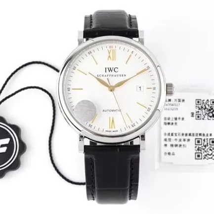ZF Factorytop-tier watch IWC strongest Portofino series automatic movementleather strap watch front view