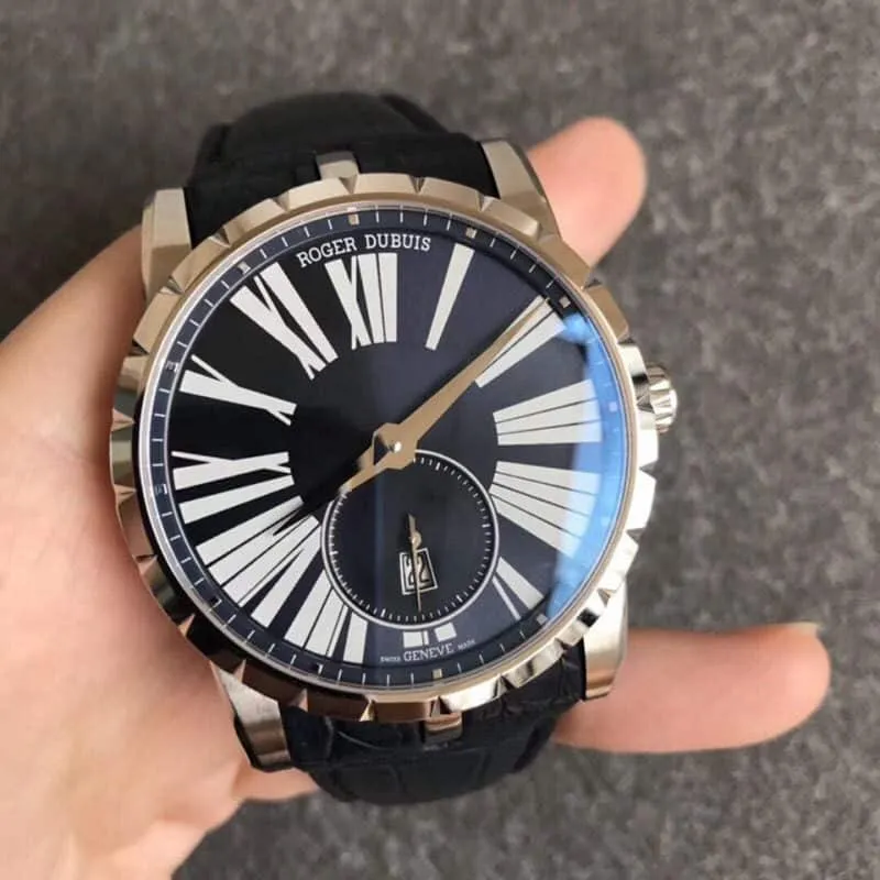 PF Roger Dubuis King Series DBEX0535replica watch genuine and fake review front view