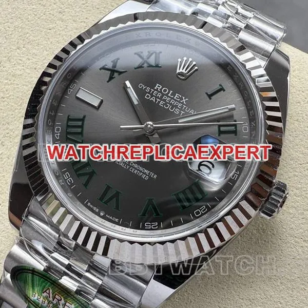 Rolex collectible watch ARF Factory log 41mm gray plate pothos 3235 steel bracelet front live photo
