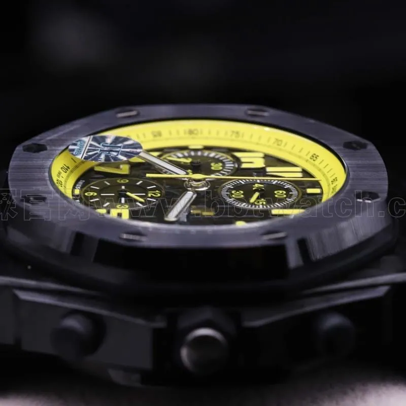 JF Audemars Piguet 26176FO Carbon Fiber 42mm Diameter 3126 Movement Men's Watch Review Front View