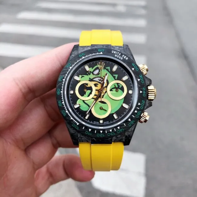 TW factory top-tier watch Rolex universe chronograph Daytona carbon fiber custom men's series mechanical watch front view