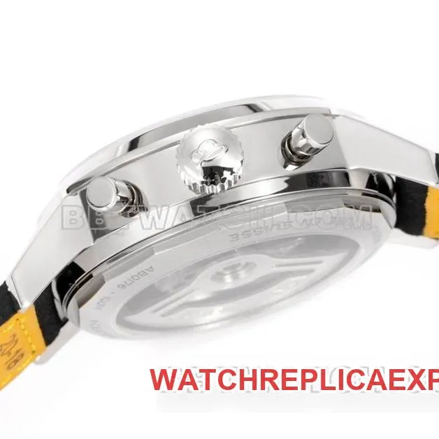 Breitling watch BLS factory transoceanic silver dial41mmchronograph7750movementleather strap model front live photo