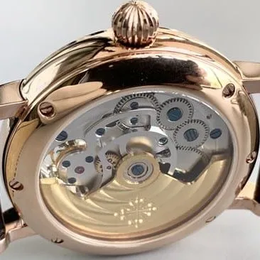 Patek Philippetop-tier watch automatic complex function series tourbillon men's black belt manual mechanical leather strap watch front view