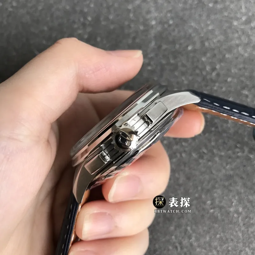 Breitling B01chronograph1:1top-tier watch men's dark blue dialleather strap model pictures and prices clasplive photos