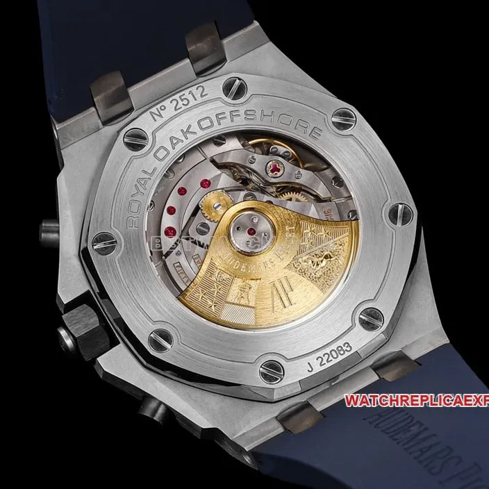 TW factory Audemars PiguetRoyal Oak offshore type 1:1top-tier replicablue dial rubber model 26470front live photo