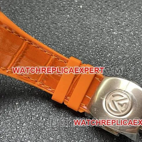 collectible watch Frank Muller ABF factory V45blue dial gold case leather braceletfront live photo