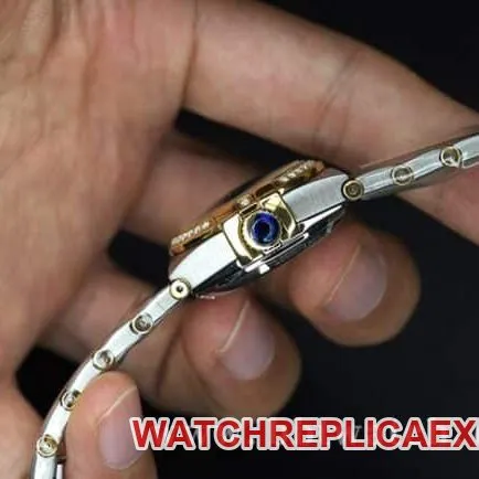 Omegatop-tier watch constellation series ladies' watchwhite dialsteel bracelet diamond-set mother-of-pearl mechanical 123.25.27.20.55.004 watch front view
