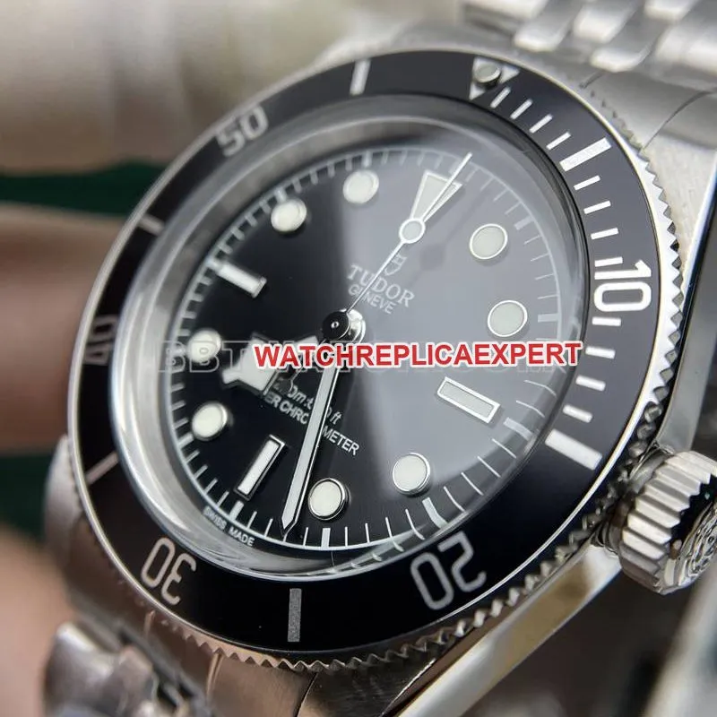 Tudor collectible watch DIF factory Biwan 41mm black dial mechanical steel bracelet front live photo