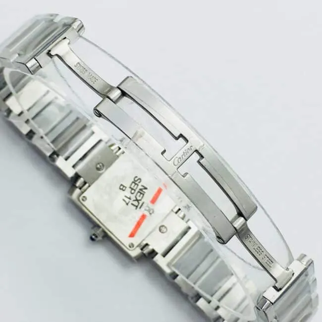 top-tier market's highest version Cartier French tank ladies quartz watch front view